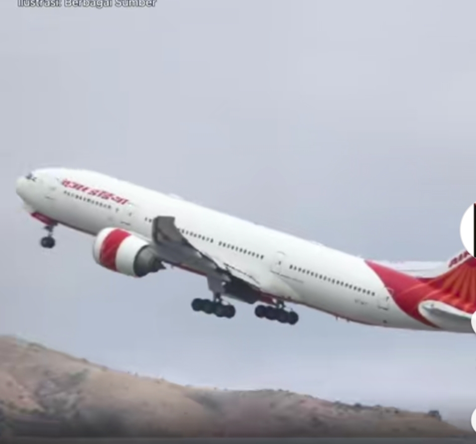 Foto: Pesawat Air India Jatuh Sesaat Lepas Landas